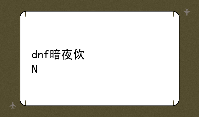dnf暗夜使者练哪个