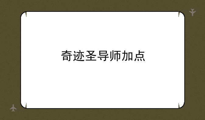 奇迹圣导师加点