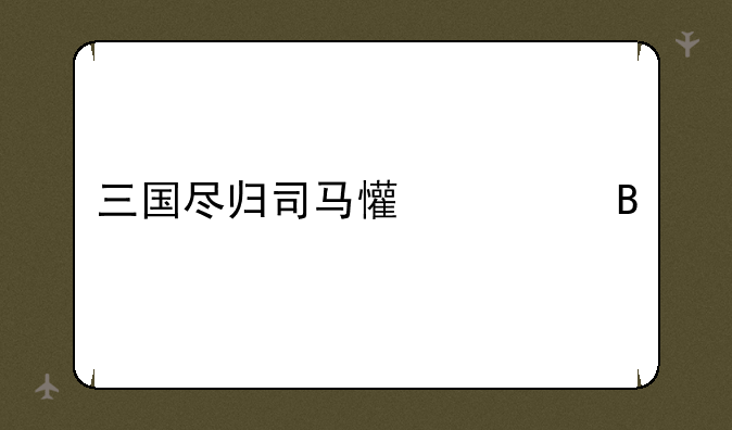 三国尽归司马懿对吗