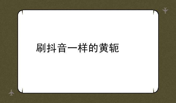 刷抖音一样的黄软件