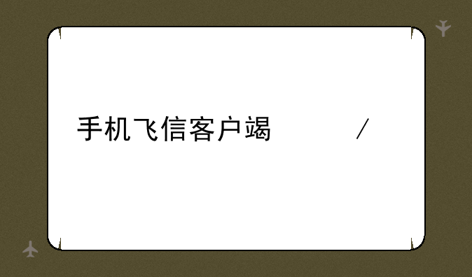 手机飞信客户端下载