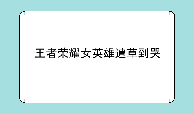 王者荣耀女英雄遭草到哭
