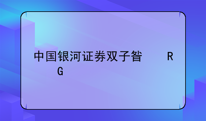 中国银河证券双子星电脑版