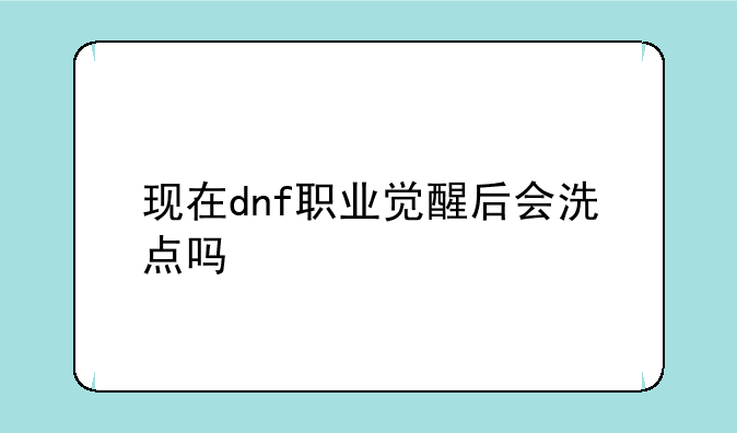 现在dnf职业觉醒后会洗点吗