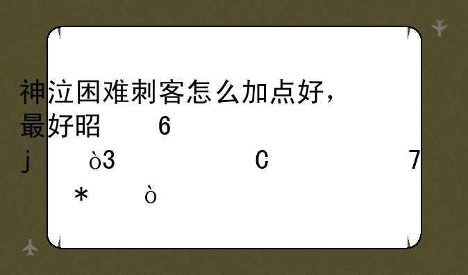 神泣困难刺客怎么加点好，最好是升级快的，幸运要不要加？