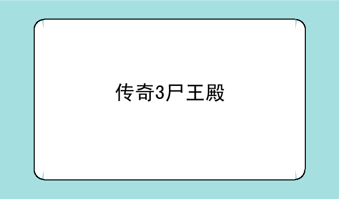传奇3尸王殿
