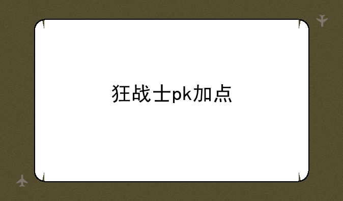 狂战士pk加点